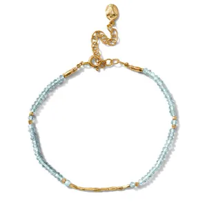 Sierra Bracelet, Blue Topaz, Gold