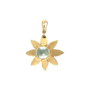 Sunburst Blue Topaz Charm