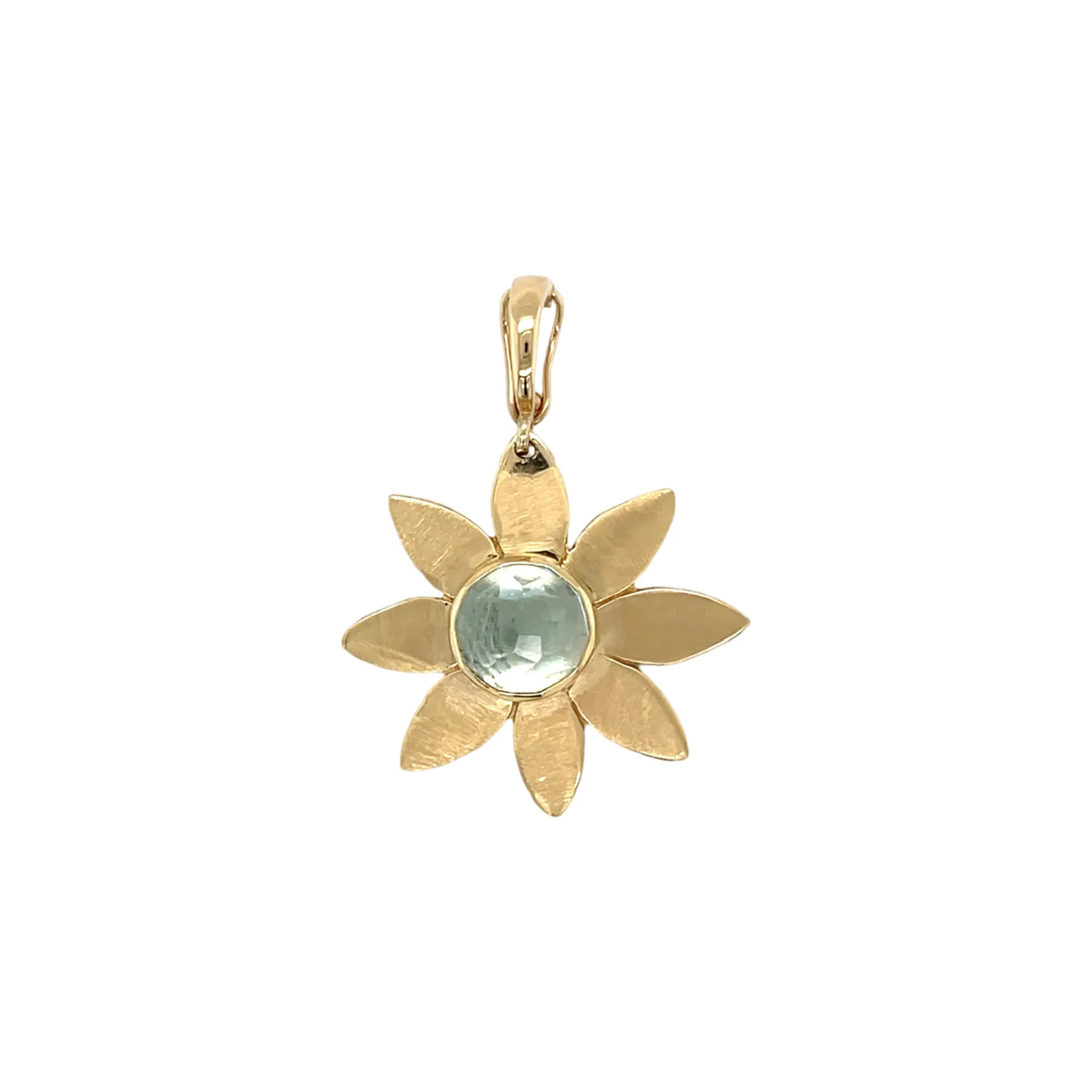 Sunburst Blue Topaz Charm