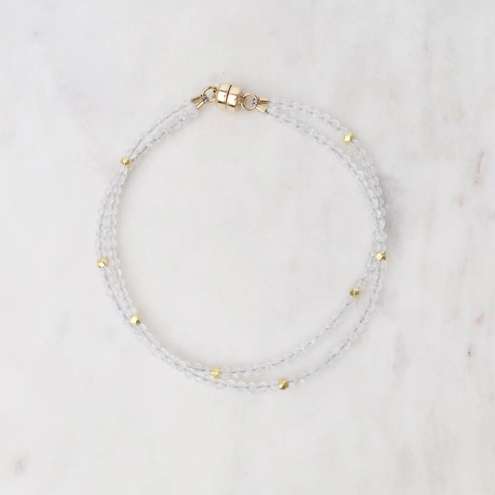 Two Rainbow Moonstone Bracelet