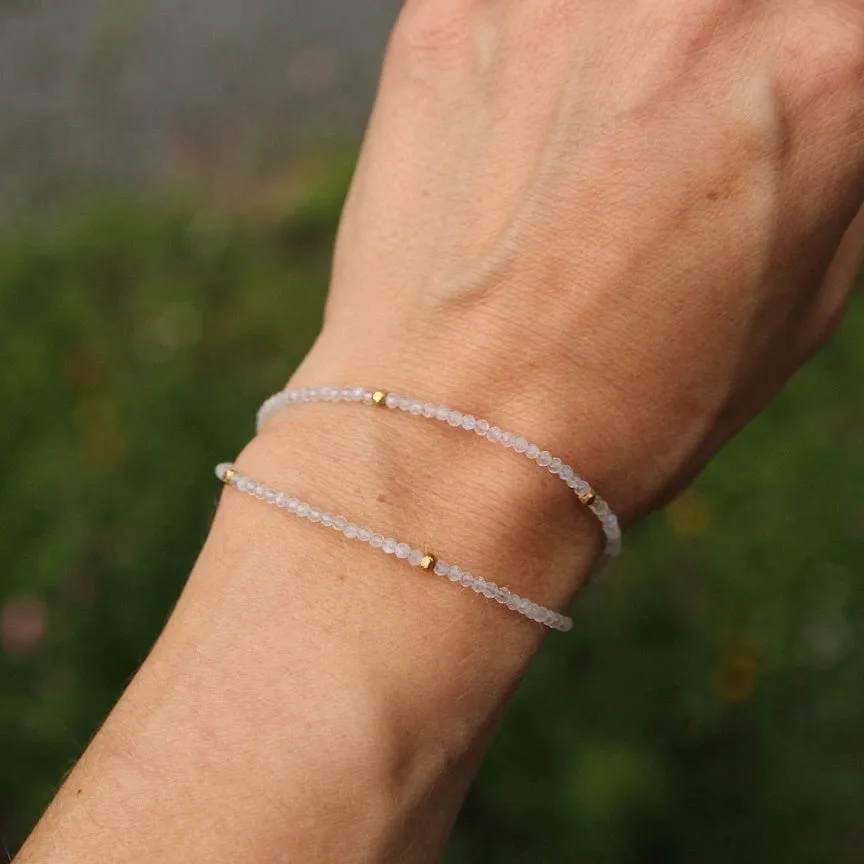 Two Rainbow Moonstone Bracelet
